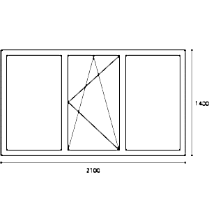 цены на окна в хрущевке 2100*1400