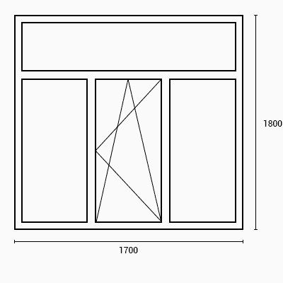 Трехстворчатое окно в сталинку