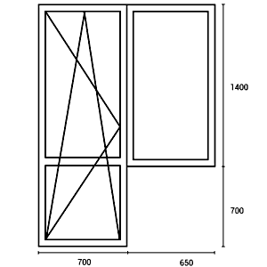 Балконная дверь с маленьким окном