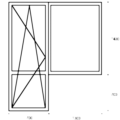 Стандартный балконный блок